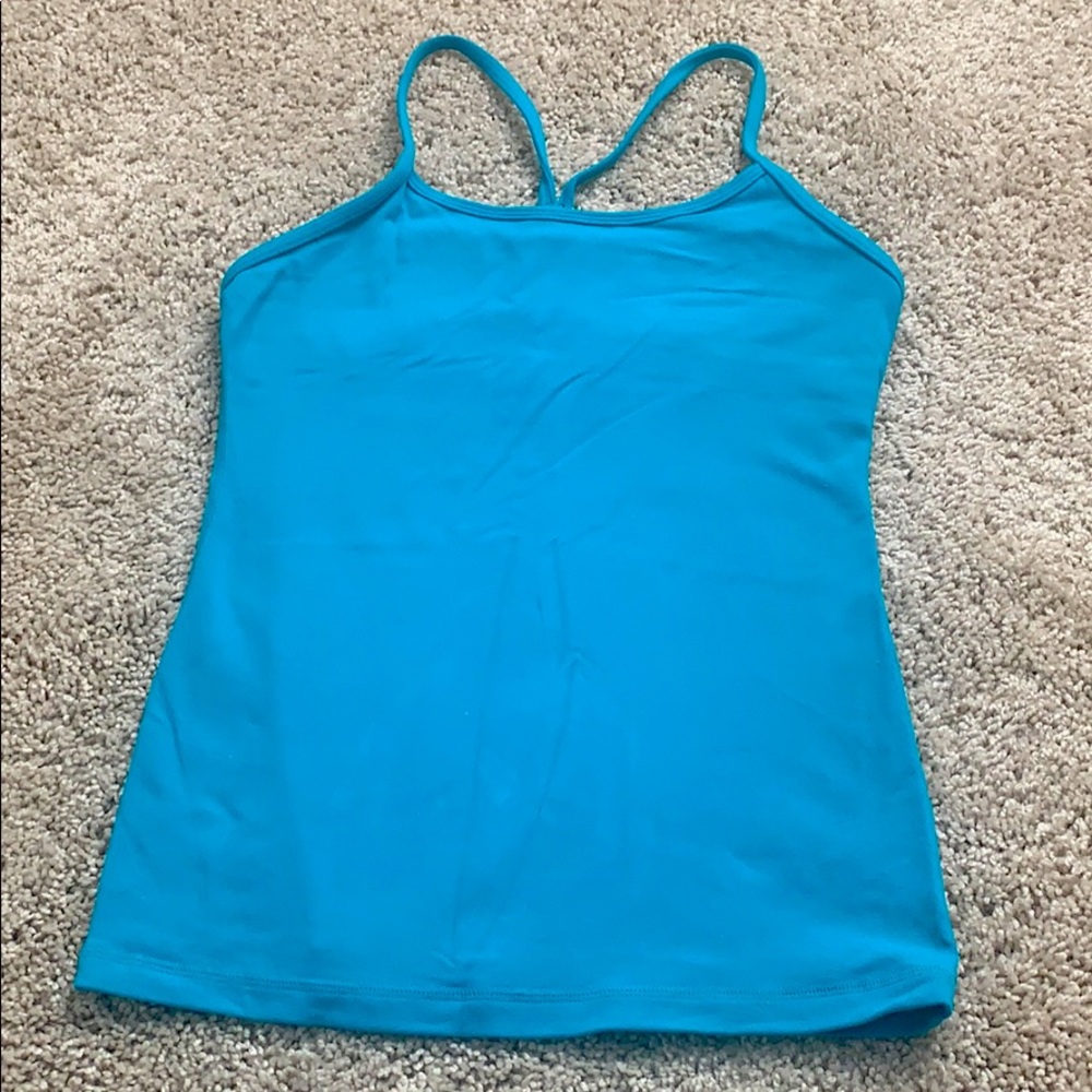 Lululemon teal power Y tank